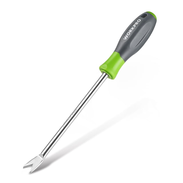 Deshierbador de jardín WORKPRO de 29 cm de acero inoxidable con mango suave