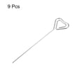 thumbnail image 3 of Uxcell Metal Cocktail Toothpicks Heart Shape Drink Picks Cocktail Skewers 9Pack (Silver), 3 of 8