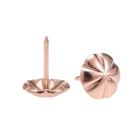 

Upholstery Nails Tacks 16mm Head Dia 20mm Length Antique Thumb Push Pins Rose Gold Tone 25Pcs