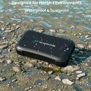 Techsmarter 30000mah Rugged & Waterproof 45W USB-C PD Power Bank. Portable Battery Charger with Flashlight for iPhone, Samsung Galaxy, iPad Air/Pro, Macbook, Androids, LG, HTC, Motorola, Chromebook