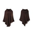 thumbnail image 2 of HeroNeo Women Winter Knit Hooded Poncho Cape Crochet Fringed Tassel Shawl Wrap Sweater, 2 of 19