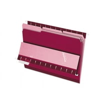 Pendaflex Interior File Folders 1/3 Cut Top Tab Letter Burgundy 100/Box 421013BUR