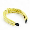 thumbnail image 3 of MRULIC headbands for women Fashion Bow Knot Hairband Women Hair Head Hoop Simple Sweet Girls Hair Headband Yellow + One size, 3 of 4
