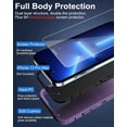 thumbnail image 3 of for iPhone 13 Pro Max Phone Case, with Tempered Glass Screen Protector, Dust-Proof Port Cover, Full Body Non-Slip Rubber Covered, Wear-Resistant & Drop-Proof, Black/Purple, 3 of 16