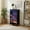Color-2, variant on 4 Drawer Vertical Storage Dresser Portugal Algarve Autumn twilight landscapes palm trees Pink romantic with Wood Top Fabric Pull Drawers