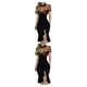 thumbnail image 4 of Guardurnaity Vestido ajustado de verano para mujer, dobladillo con volantes, escote en V, manga corta, malla bordada, elegante, a la moda para Club Type1 NO1, 4 of 6
