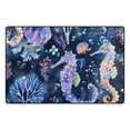 thumbnail image 2 of Seahorse with Jellyfish Area Rug Washable Floor Carpet Mat 60 x 39 inch for Bedroom Living Room Kids Room Home Decor, 2 of 7