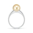 thumbnail image 2 of Angara Solitaire Golden South Sea Cultured Pearl Dome Ring in 14K White Gold for Women | June Birthstone Jewelry for Her, 2 of 8
