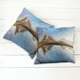 thumbnail image 6 of Ambesonne Colorful Throw Pillow Cover 2 Pack, Rainbow over Mountain, 20", Multicolor, 6 of 7