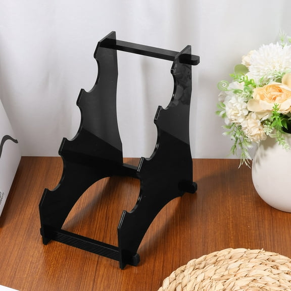 Ikoopy Acrylic 3 Tier Light Sword Display Rack Enduring Decorative Light Sword Holder Easy to Assemble Display Stand for Desktop Decoration