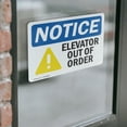 thumbnail image 4 of (2 Pack) Elevator Out Of Order OSHA Notice Sign 14 Inch X 10 Inch Vinyl Label Decal Sticker Weather Resistant, UV Protected for Workplace, Business, and Construction Site, Made in the, 4 of 7