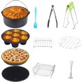 thumbnail image 1 of Juego de 9 accesorios para freidora de aire de 6,7,8 pulgadas, para freidora de aire, revestimiento antiadherente sin BPA Adepaton ZJWJ179-3, 1 of 9