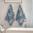 thumbnail image 4 of Abstract Xmas Birds Hand Towels 2 PCS, Merry Christmas Kitchen Towel Ultra Soft and Highly Absorbent,Decorative Fingertip Face Towel for Bathroom Hotel, 28.3"x14.4", 4 of 6
