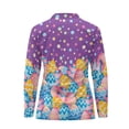 thumbnail image 3 of Uorisanigo Colorful Easter Eggs Womens Golf Shirt Versatile Long Sleeve Golf Polo Shirts with Zipper Athletic Tops for Tennis Hiking & Outdoor Sports Size XL, 3 of 7