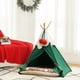 thumbnail image 5 of Ganfancp Árbol de Navidad Gatos Perrera Perrera Perro Mascota Año Nuevo Vacaciones de Invierno Cálido Semi Cerrado Gatos Casa Perrera Cama Espesado Ofertas Del Día 1*Tienda 1*Manta 4 Palos, 5 of 6