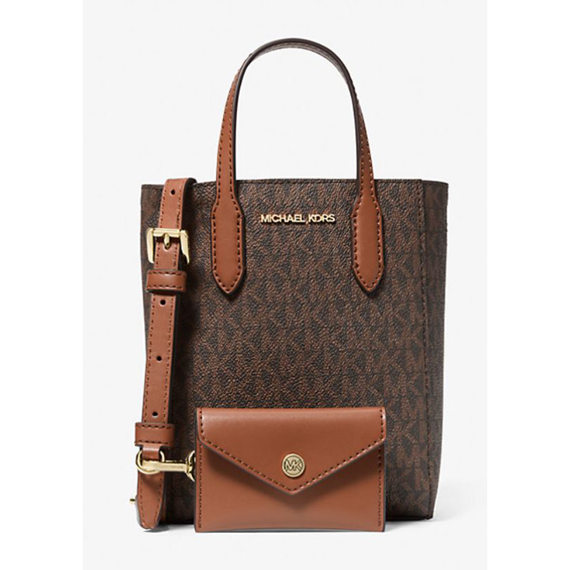 Michael Kors Sheila Small Black Vegan Leather Crossbody Center Zip