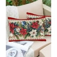thumbnail image 6 of Red Christmas Throw Pillow Covers, Xmas Botanical Poinsettia Blue Balls Soft Breathable Pillow Cases with Invisible Zipper for Sleeping, Body Pillowcases for Couch Bed Sofa Chair 24x36 Inches, 6 of 6
