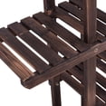 thumbnail image 3 of Patiojoy Plant Stand Flower Racks Unit Display Shelves for Balcony Patio Walnut, 3 of 6