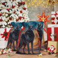 thumbnail image 5 of Fuzoiu Moonlit Night Sky Wolf Print Christmas Gift Bag,Burlap Gift Bag with Drawstring Closure & Hang Tag,Perfect for Holidays, Birthdays, and Special Occasions-Small, 5 of 7
