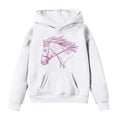thumbnail image 4 of RMGVDSD Girls Cute Hoodies Kids Horse Print Long Sleeve Hooded Sweatshirts Back To School Graphic Pullover Tops Fall Winter Clothes Fashion Fall Tops 12-13 Years, 4 of 4