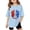 Light Blue, variant on Neon 3D Graphic Print Boys Girls Summer Tees Short Sleeve Cool Tops for 8-12 Years