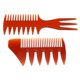 thumbnail image 5 of Para Cortar El Cabello Cepillo De Peluquería profesion Barberos s Salón - Color Té, 2 Piezas Yuyangstore Peine de dientes anchos para hombre, 5 of 8