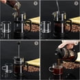thumbnail image 4 of French Press Coffee/Tea Maker, Camping Mini Coffee/Tea Press of 304 Stainless Steel Filter and Heat Resistant Glass, Cold Brew Coffee Maker 11.8OZ for Travel& Home Gift(Black), 4 of 4