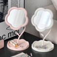 thumbnail image 5 of Cute High-definition Versatile Detachable Beauty Mirror Dressing Mirror Makeup Mirror Sunflower Shaped PINK, 5 of 8