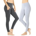 thumbnail image 1 of Women & Plus Stretch Workout Running Tight Leggings with Wide Waistband & Pockets, 1 of 1