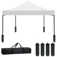 thumbnail image 7 of 10x10 Pop Up Canopy Tent for Outside, Waterproof Canopy Tents for Beach with UV Protection Outdoor Party Tent Canopy Straight Leg Shade Canopy, White, 7 of 7