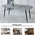thumbnail image 6 of Sweiko Extendable Dining Table, 40"-71" Oval Table,  Wooden Kitchen Table for 4-8 People, Grey Dining RoomTable for Home, Office, 6 of 8