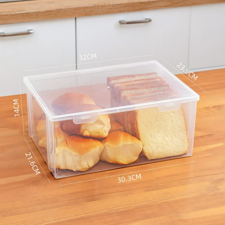 Transparent Plastic Toast Bread Storage Box, Food Storage