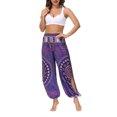 thumbnail image 1 of Txlixc Pantalones de entrenamiento para mujer, estampado digital bohemio, pantalones de yoga sueltos con lado dividido Txlixc Estilo de ocio, 1 of 1