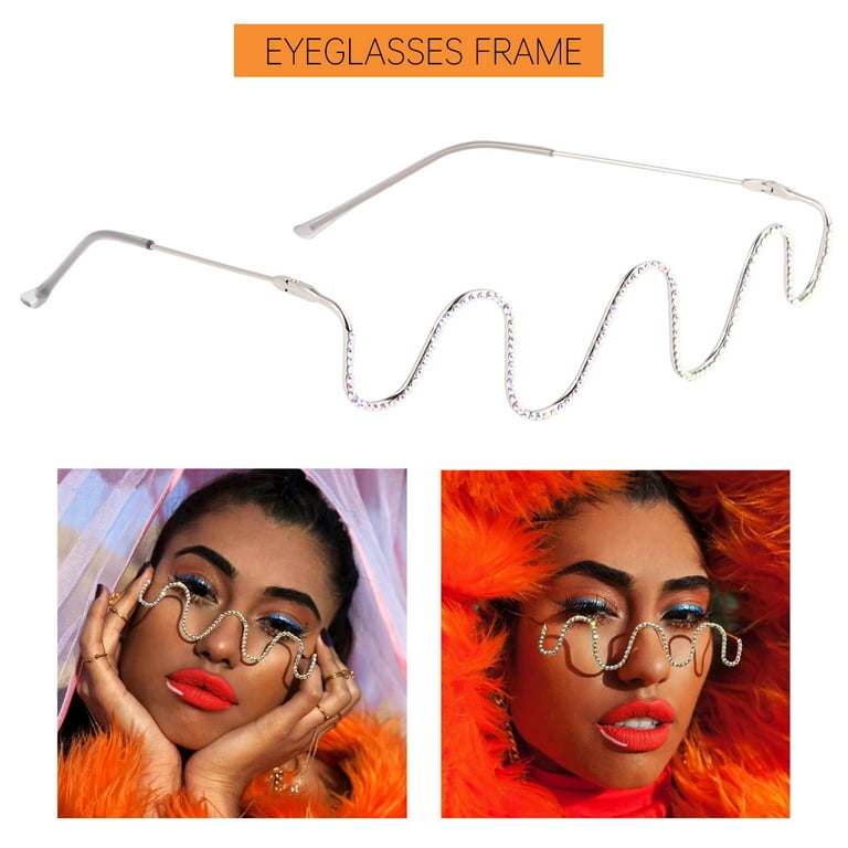 Frcolor 1 Pair Spectacle Frame Decorative Glasses Eyeglasses Frame