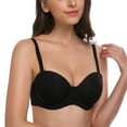thumbnail image 3 of Wingslove Women's Strapless Push Up Bra Plus Size Full Figure Underwire Multiway Contour Bra,Black 36H, 3 of 7