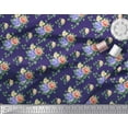 thumbnail image 2 of Soimoi Polyester Crepe Fabric Leaves, & Rose Floral Print Fabric by The Yard 52 Inch Wide, 2 of 3