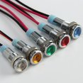 thumbnail image 2 of 2x Lámpara De Luz Indicadora LED De Fuente De Alimentación LED De Señal Amarilla Y Verde 220V Con Cable Macarena Luz indicadora de metal LED, 2 of 8