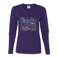thumbnail image 2 of Wild Bobby, God Grant Me Serenity Courage and Wisdom Prayer Faith, Inspirational/Christian, Women Graphic Long Sleeve Tee, Purple, Small, 2 of 3