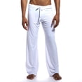 thumbnail image 7 of YABCSAZ Mens Yoga Pants Breathable High Stretch Straight Leg Elastic Waist Loose Fit Casual Athletic Track Pants Workout Gym Running Trousers, 7 of 7