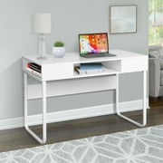 FurnitureR Bureau d'ordinateur moderne, blanc