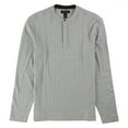 thumbnail image 2 of Tasso Elba Mens Textured Henley Shirt, Grey, XX-Large, 2 of 2