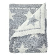 Parent's Choice Gray Cozy Reversible Stars Infant Blanket, Unisex, Polyester
