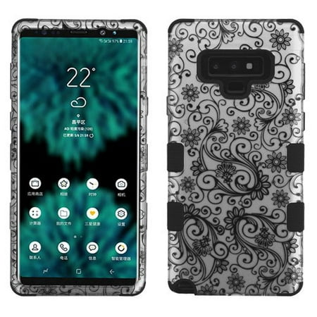 Samsung Galaxy Note 9 Case, Slim Heavy Duty Note 9 Case Designer TUFF Dual Layer Extreme Protection Cover for Samsung Galaxy Note9 (2018) - Black
