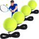 thumbnail image 1 of 4 paquetes de pelotas de entrenamiento de tenis con cuerda, pelotas de entrenamiento de tenis, herramienta de entrenamiento de autopráctica, equipo de entrenamiento de pelotas de tenis para práct, 1 of 5