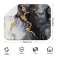 thumbnail image 2 of Black White Gold Marble Pattern Dish Drying Mat for Kitchen 1 Pack, Ultra Absorbent Microfiber Dishes Drainer Mats,18"x24", 2 of 4