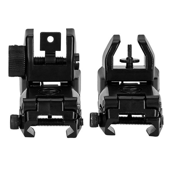 DEELLEEO Professional Flip up Sights 2PCS Backup Sight Front & Rear Sight with Wrench