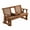 Oak Stain, variant on Amish Casual Heavy Duty Rollback Console Glider, 5-Foot, Unfinished