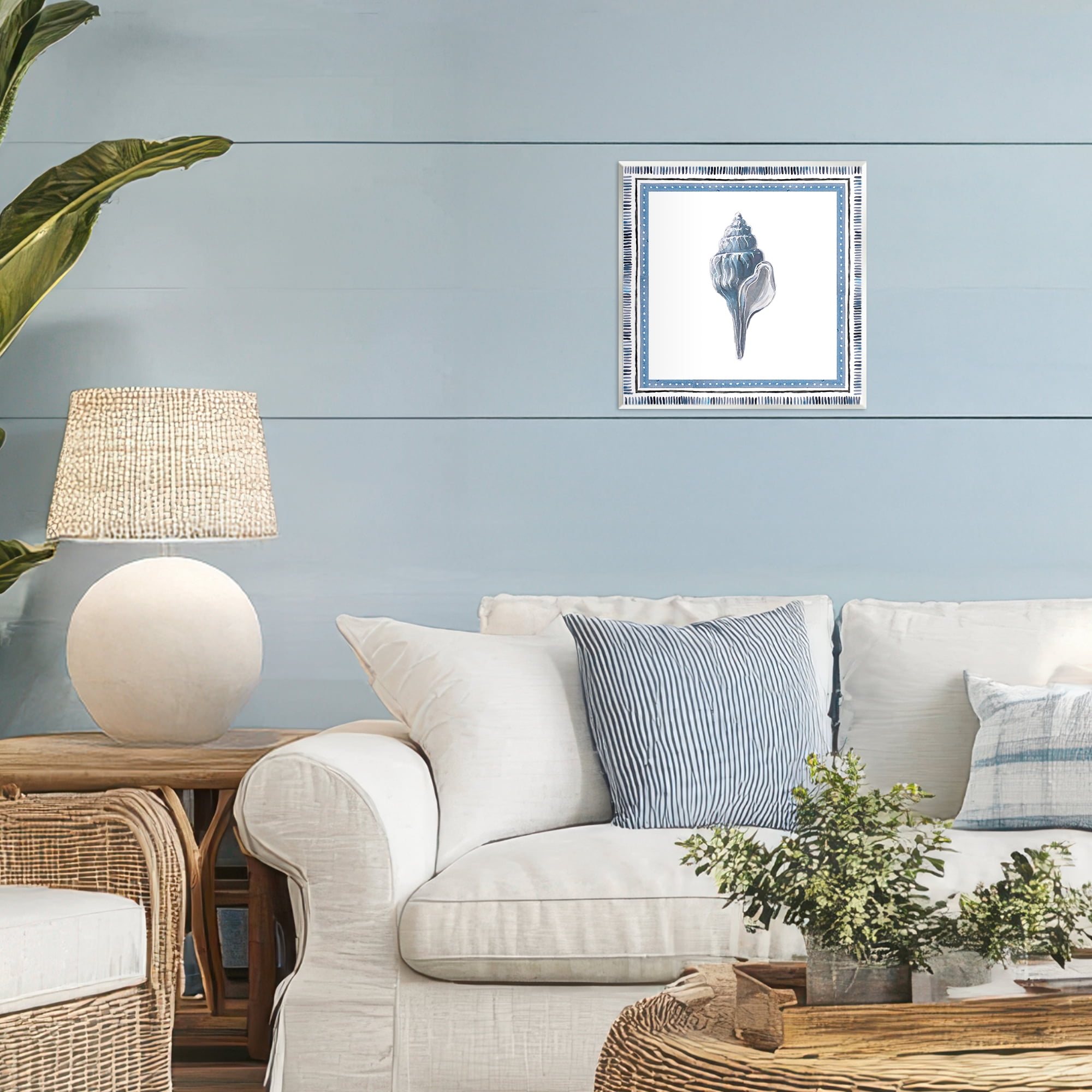 Stupell Industries Soft Blue Conch Shell Wall Plaque Art, design by Lanie Loreth