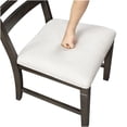 thumbnail image 3 of Dark Espresso Upholstered Side Chairs Set of 2, Classic Wooden Dining Room Chairs with Padded Fabric Seats, 3 of 10