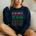 thumbnail image 4 of I'M Just Here To Embarrass My Boss – T-Shirt, Hoodie & Sweatshirt – Christmas Work Saying – Fun Holiday Office Wear, 4 of 6